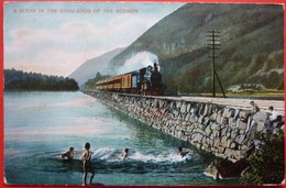 USA - STEAM LOCOMOTIVE - A SCENE IN THE HIGHLANDS OF THE HUDSON - Eisenbahnen