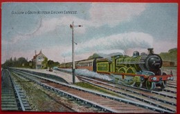 GLASGOW - SOUTH WESTERN RAILWAY EXPRESS , STEAM LOCOMOTIVE - Trenes