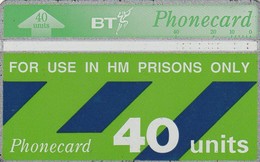 REINO UNIDO. HM Prisons Only (Thermographic Band) 40U. 524G. 05/1995. CUP005. (599) - Sonstige & Ohne Zuordnung