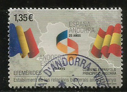 Relations Speciales Bilaterales Avec L'Espagne (25 Ans), Un Timbre Oblitéré 1 ère Qualité. (2018) AND.ESP - Used Stamps