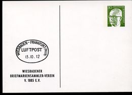 Bund PP46 B2/004-I LUFTPOSTSTEMPEL WIESBADEN - FRANKFURT 1912 1972  NGK 4,00 € - Cartoline Private - Nuovi