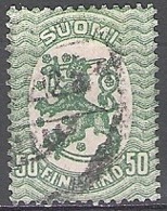 Finland 1917 Michel 83A O Cote (2013) 0.50 Euro Armoirie Cachet Rond - Oblitérés