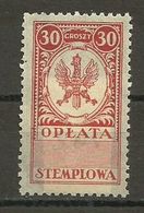 Poland, Polen - Stamp Fee, Stempelgebuhr, Revenue - Fiscale Zegels