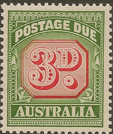 AUSTRALIA 1958 3d Due Die II SG D134 UNHM #ZJ155 - Segnatasse