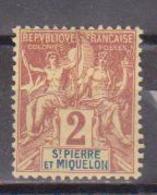 SAINT PIERRE ET MIQUELON       N° YVERT  :   60   NEUF SANS GOMME        ( SG     01/37  ) - Unused Stamps