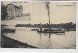 68 CHALAMPE . EICHWALD . Souvenir Sur Le Rhin , Hôtel De La Gare De Renoux , édit : A Kanitzer Mulhouse , état Extra - Chalampé