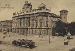 TORINO PALAZZO MADAMA 1907 ANIMATA TRAMWAY - Palazzo Madama