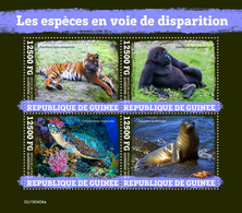 Guinea. 2019 Endangered Species.  (0404a) OFFICIAL ISSUE - Gorilas