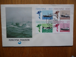 (2) FOROYAR Faroe Islands 1977 Ships FDC Cover - Isole Faroer