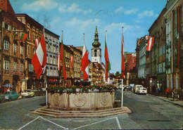 Ostereich - Postcard Used 1971  - Wels - City Square With City Fountain - 2/scans - Wels