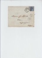 BRIGHTON COVER  TO BELGIUM -  QUAREGNON - 1901 - Lettres & Documents