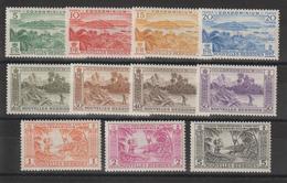 Nouvelle Hébrides Légende Française 1957 Série Courante 175-185 11 Val ** MNH - Nuovi