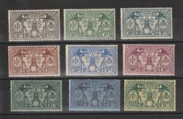 Nouvelle Hébrides Légende Anglaise 1925 Idole Indigène 91-99 9 Val * Charn. Légère - Unused Stamps