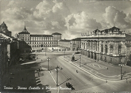 Torino (Piemonte) Piazza Castello E Palazzo Madama, Castle Square And Madama Palace, Place Chateau Et Palais Madama - Palazzo Madama