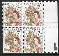 SLOVAKIA 2003 Easter Block Of 4 MNH / **.  Michel 447 - Unused Stamps