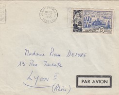 LETTRE. SENEGAL. 1955. DAKAR POUR LYON . LIBERATION SEUL SUR LETTRE    /   2 - Briefe U. Dokumente