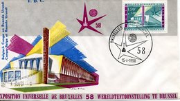 BELGIQUE. N°1049 De 1958 Sur Enveloppe 1er Jour. Porte Du Congo. - 1958 – Bruselas (Bélgica)