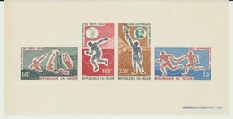 Bloc N° 4 Sans Charniere JEUX OLYMPIQUES TOKYO 1964 - Niger (1960-...)