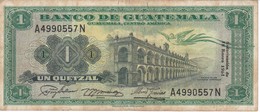 BILLETE DE GUATEMALA DE 1 QUETZAL DEL AÑO 1961 (BANKNOTE)  RARO - Guatemala