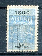 PORTUGAL - Estampilla Fiscal - 1 Escudo - Oblitérés