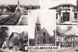 CPSM 9X14 ISSY LES MOULINAUX (92) Multi-vues: Hospice Corentin-Celton, Poste, Salle Des Fêtes, Eglise, Mairie - Issy Les Moulineaux