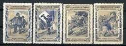 SCOUT "Les Eclaireurs De France / Boy-Scouts Français" 4 Vignettes Vers 1918 Avec 4 Scènes Différentes - Nuevos