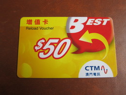 CTM Reload Voucher, 50$ - Macao