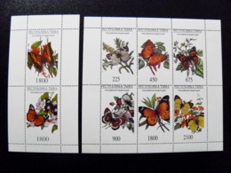 MNH Small Sheetlet + M/s Tuva Russia Animals Fauna Flowers Insects Butterflies Papillons Butterfly - Touva