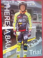 Theresa Bauml ( German Womens International Motorcycles Trial Rider) - Handtekening