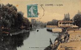 Louhans       71     La Seille . Pêcheurs A La Ligne Et Bateau Lavoir      (voir Scan) - Louhans