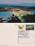 Tasman Bridge By Night, Hobart, Tasmania - 5th Tasmanian Corroboree Postmark, 1982 - Hobart