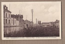 CPA 78 - CHAMBOURCY - Entrée Du Pays - La Gare Et Route Venant De St-Germain - Publicité CHEVROLET ANTAR - Chambourcy