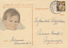 Nederland - 1934 - 5 Cent Kind - NVPH 262 - Enkelfrankering Op Voor Het Kind-kaart Van Arnhem Naar Nijmegen - Lettres & Documents