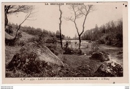 SAINT-NICOLAS-du-BELEM  La Vallée De Beaucours. L'Etang .  Carte écrite En 1948  2 Scans  TBE - Saint-Nicolas-du-Pélem