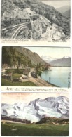 3 AK M. ZUG Chillon Gornergratbahn Visp-Zermatt Bei Stalden Um 1906 TRAINS - Matt