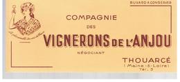 Buvard Compagnie Des Vignerons De L'Anjou THOUARCE Maine Et Loire - Liquor & Beer