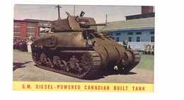 LONDON, Ontario, Canada, GM Diesel Canadian Built TANK, Old Chrome Advertising Postcard, Middlesex County - Londen