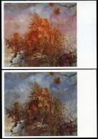 DDR PP19 B1/007-1a Bild-Postkarten FARBABWEICHUNG Kunstausstellung Dresden  1987 - Privatpostkarten - Ungebraucht
