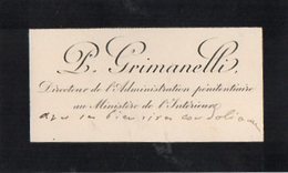 VP16.243 - CDV - Carte De Visite -  Mr P. GRIMANELLIS Directeur De L'Administration Pénitentiaire ..... à PARIS - Visiting Cards