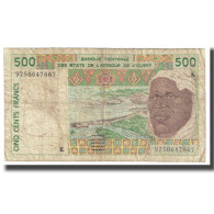 Billet, West African States, 500 Francs, KM:210Bk, TB - Westafrikanischer Staaten