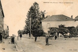 87. CPA. NANTIAT. Route De Compreignac. 1910. - Nantiat