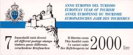 92241) SAN MARINO-Anno Europeo Del Turismo (serie Da 7 Esemplari) - LIBRETTO - 11 Giugno 1990 -MNH** - Carnets