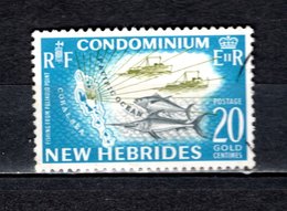 Nlles HEBRIDES  N° 220   OBLITERE    COTE  3.30€  POISSON PECHE ANIMAUX CARTE - Used Stamps