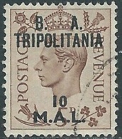 1950 OCCUPAZIONE INGLESE USATO TRIPOLITANIA BA 10 MAL - RB31-4 - Tripolitaine