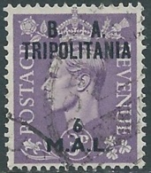 1950 OCCUPAZIONE INGLESE USATO TRIPOLITANIA BA 6 MAL - RB31-4 - Tripolitania