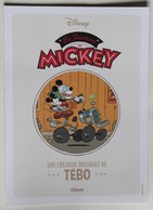 Affiche Disney La Jeunesse De Mickey Création Originale Du Dessinateur Tébo Glénat 2016 - Affiches & Offsets