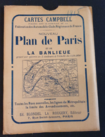 234 - Nouveau Plan De Paris Et De Banlieue - 1/18000è - Carte Campbell - 1918 - Maps/Atlas