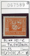 Polen 1922 - Poland - Pologne - Schlesien - Michel 13 - * Falz / Falzrest - Charn. - Silesia