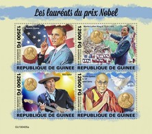 Guinea 2019, Nobel Prixe, B. Dylan, MLK, 4val In BF - Martin Luther King