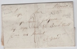 Précurseur - LAC Meerbeke  Vers Gand -  Marque  Ninove - Griffe Noire  AALST - 1824 - 1815-1830 (Hollandse Tijd)